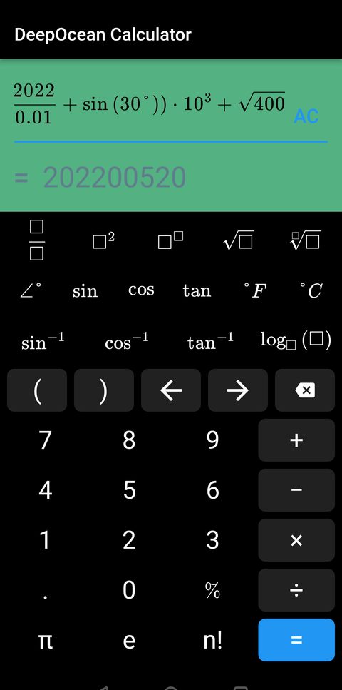 DeepOcean Calculator on Android